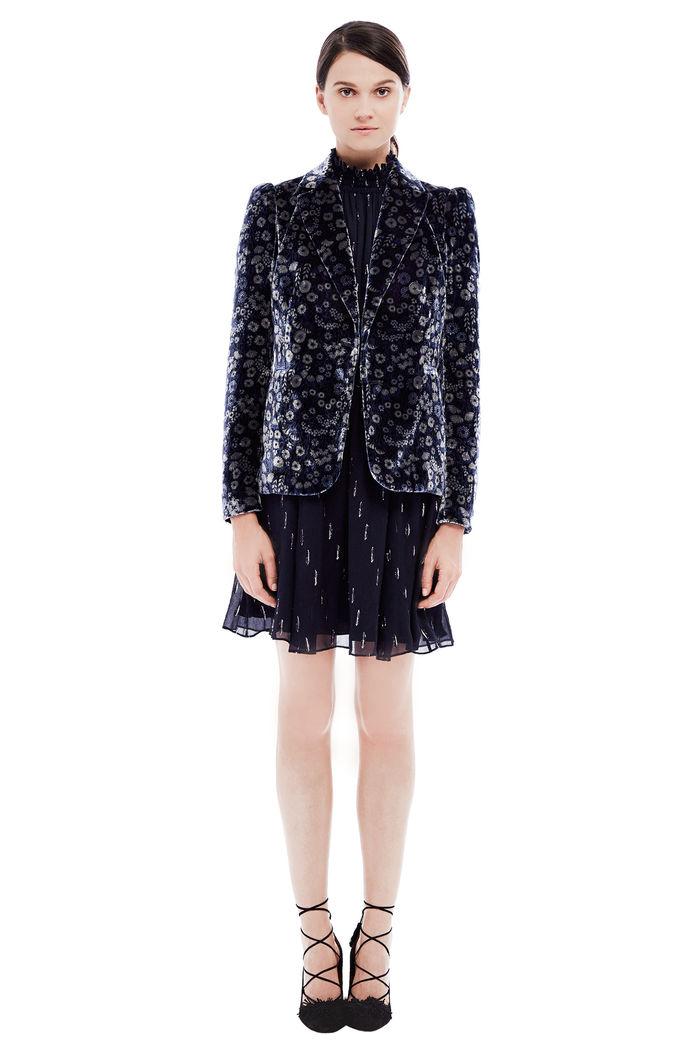 Rebecca Taylor Rebecca Taylor Velvet Liane Floral Blazer 12 Navy Combo