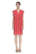 Rebecca Taylor Rebecca Taylor Sleeveless Double Georgette Dress 2 Tangerine Pink