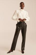 Rebecca Taylor Rebecca Taylor Vegan Leather Tie-waist Trouser