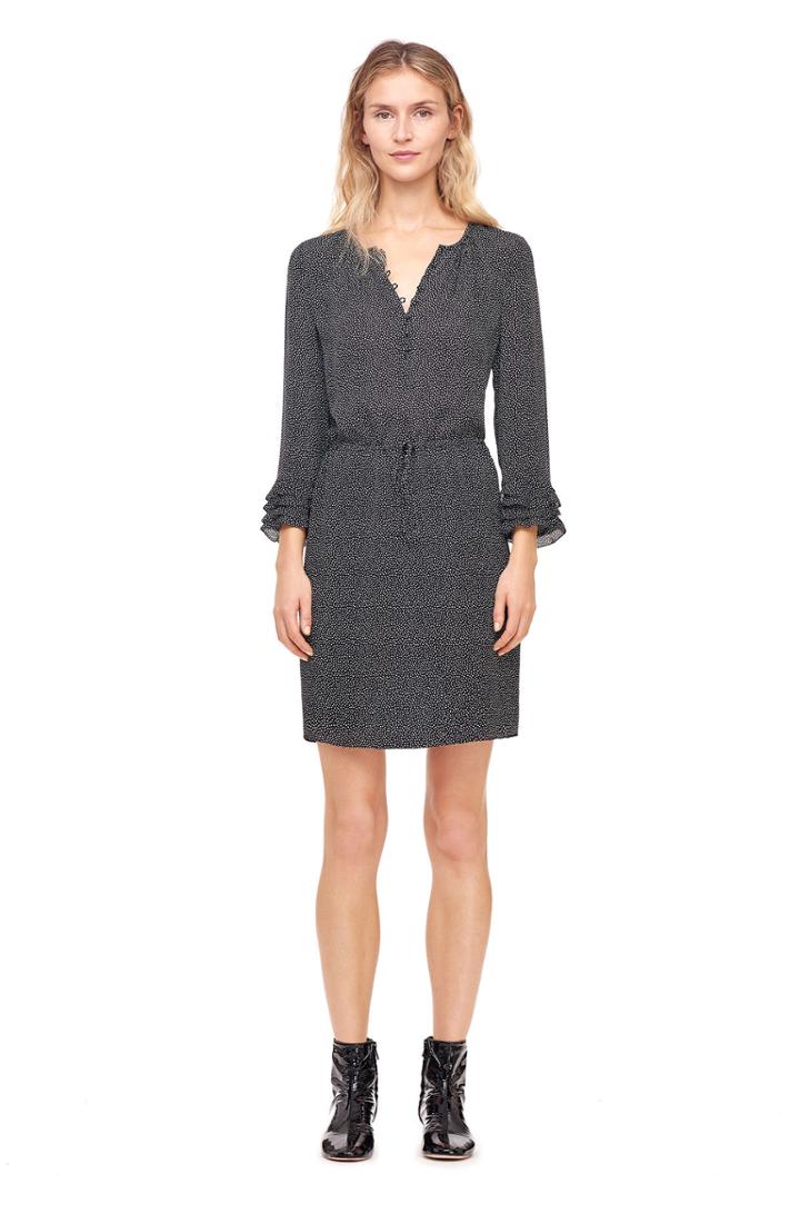 Rebecca Taylor Pebble Print Silk Georgette Shirtdress