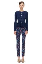 Rebecca Taylor Rebecca Taylor Ribbed Peplum Cardi L Navy