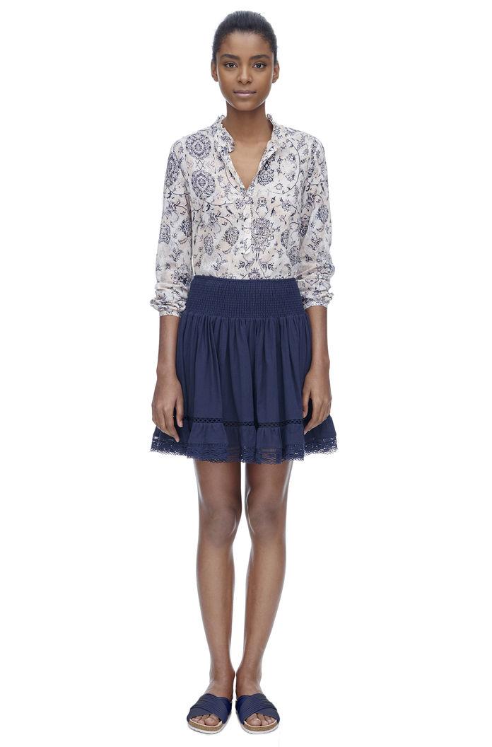 Rebecca Taylor Rebecca Taylor Gauze Ruched Skirt M Navy