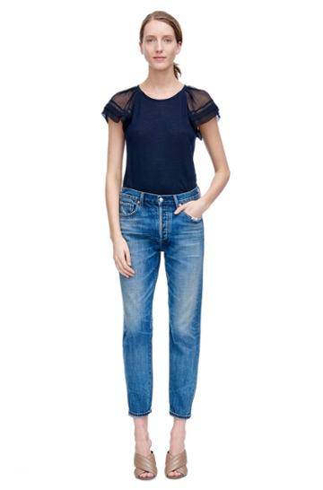 Rebecca Taylor Rebecca Taylor Knit Top With Silk M Navy