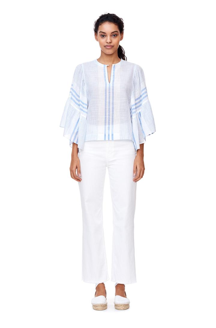 Rebecca Taylor La Vie Variegated Stripe Top
