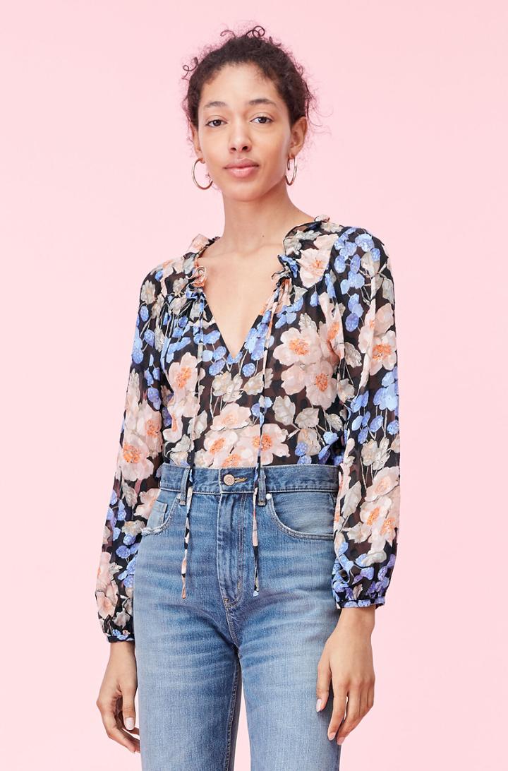 Rebecca Taylor Rebecca Taylor Blush Rose Clip Top