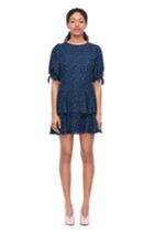 Rebecca Taylor Speckled Dot Silk Jacquard Dress