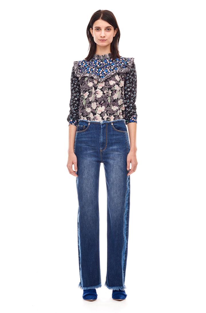 Rebecca Taylor La Vie Raw Edge Denim Jean