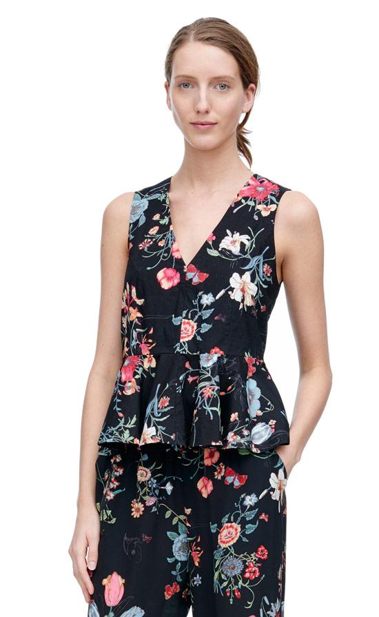 Rebecca Taylor Rebecca Taylor Sleeveless Meadow Flower Top