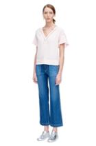 Rebecca Taylor Rebecca Taylor V-neck Crepe Top 2 Light Quartz