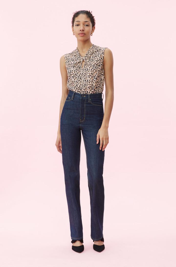 Rebecca Taylor Rebecca Taylor Leopard Knot Neck Top