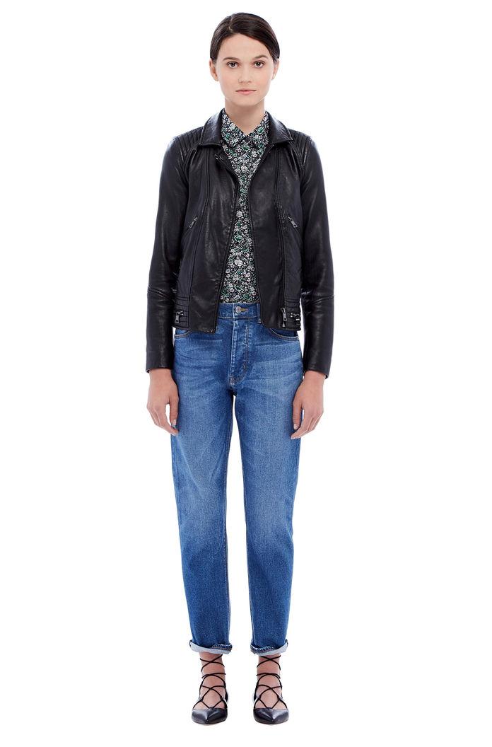 Rebecca Taylor Rebecca Taylor Garment Washed Leather Jacket 4 Black