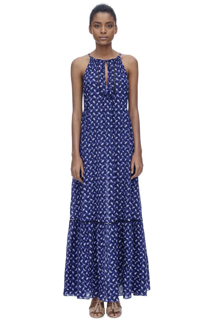 Rebecca Taylor Rebecca Taylor Sleeveless Criss Cross Maxi Dress 4 Indigo Combo