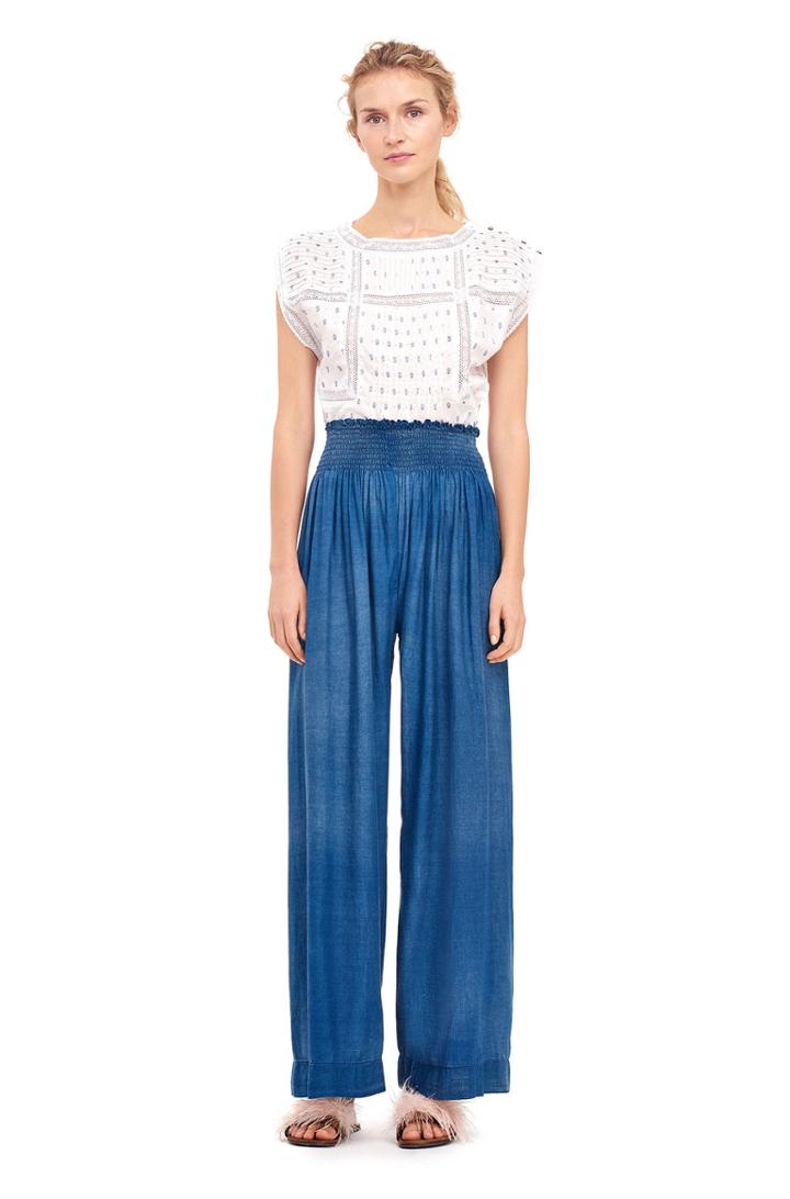 Rebecca Taylor La Vie Lily Bud Print Voile & Lace Top