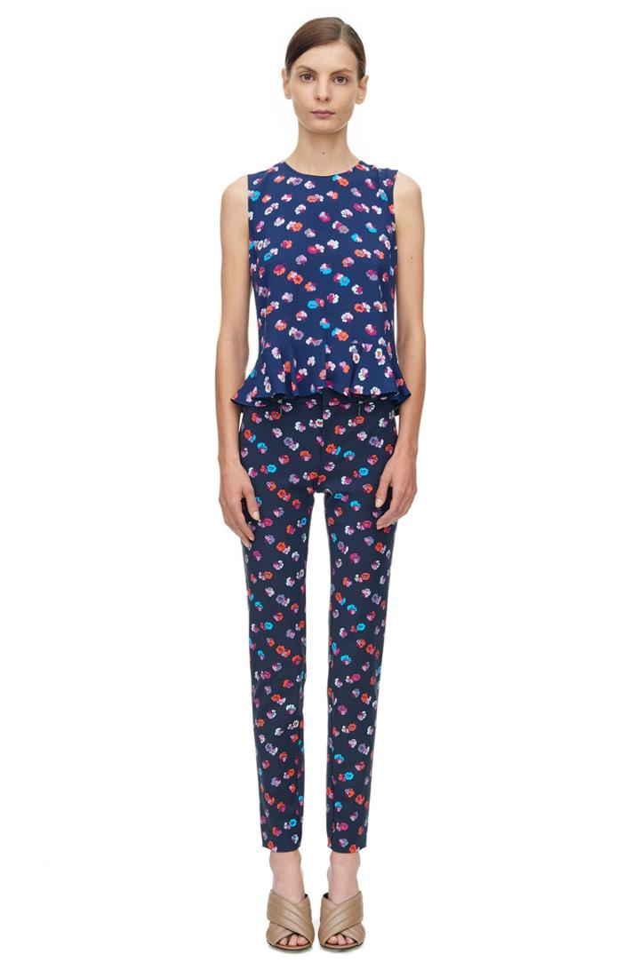 Rebecca Taylor Rebecca Taylor Sakura Floral Print Pant 0 Navy