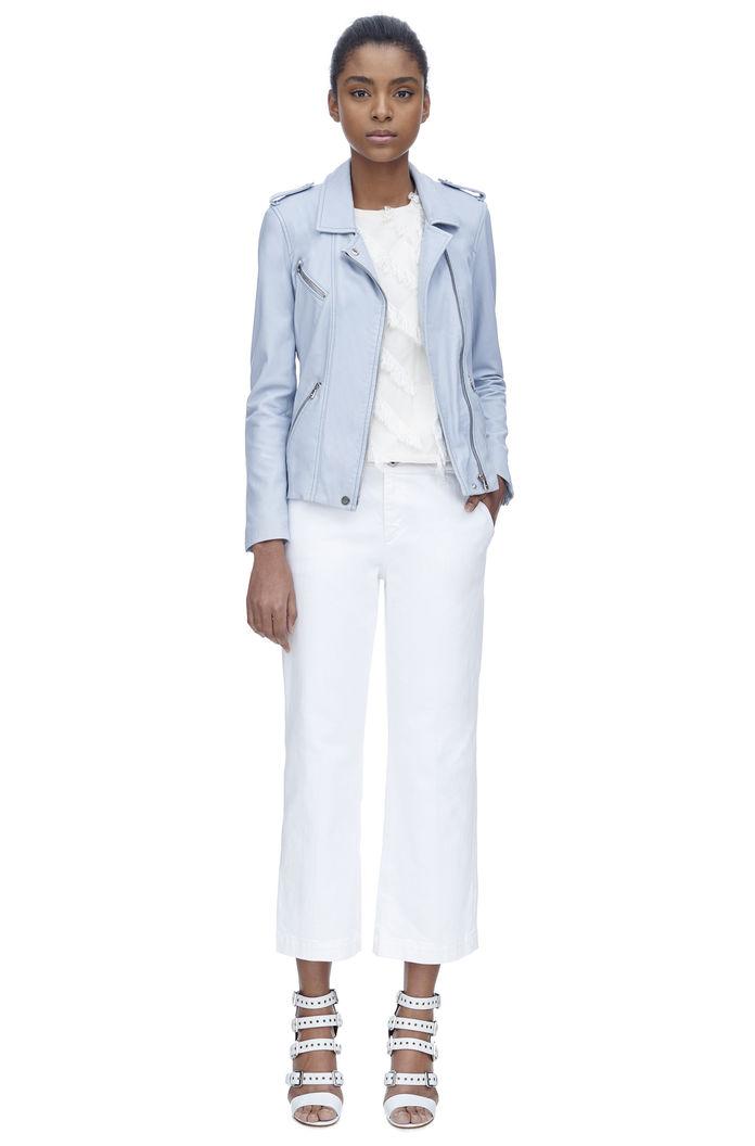 Rebecca Taylor Rebecca Taylor Washed Leather Jacket 0 Blue Mist