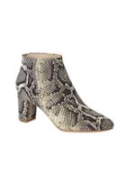 Rebecca Taylor Loeffler Randall Greer Python Embossed Bootie 10 Graphite
