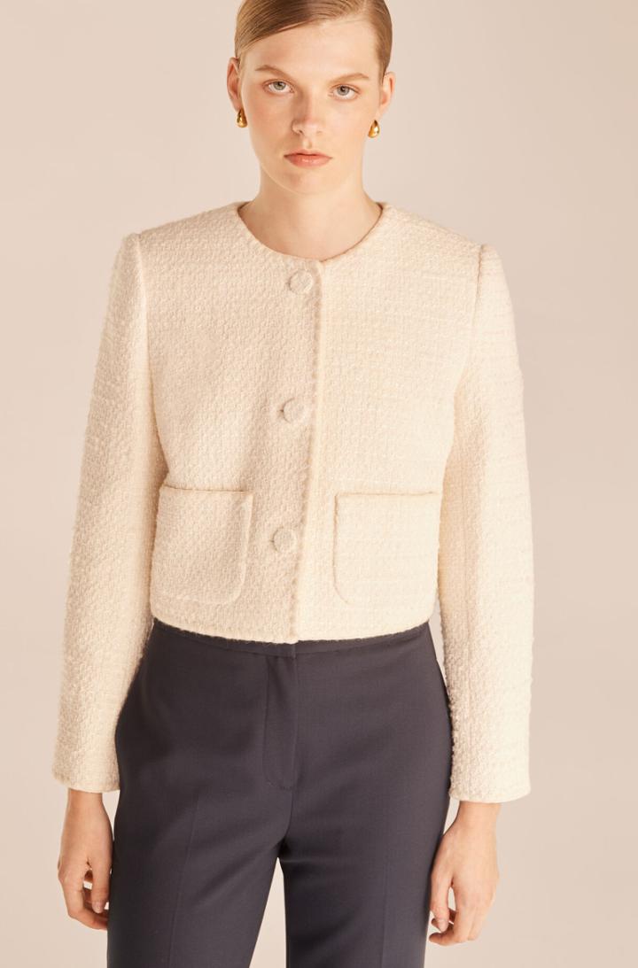 Rebecca Taylor Rebecca Taylor Whipstitch Tweed Jacket