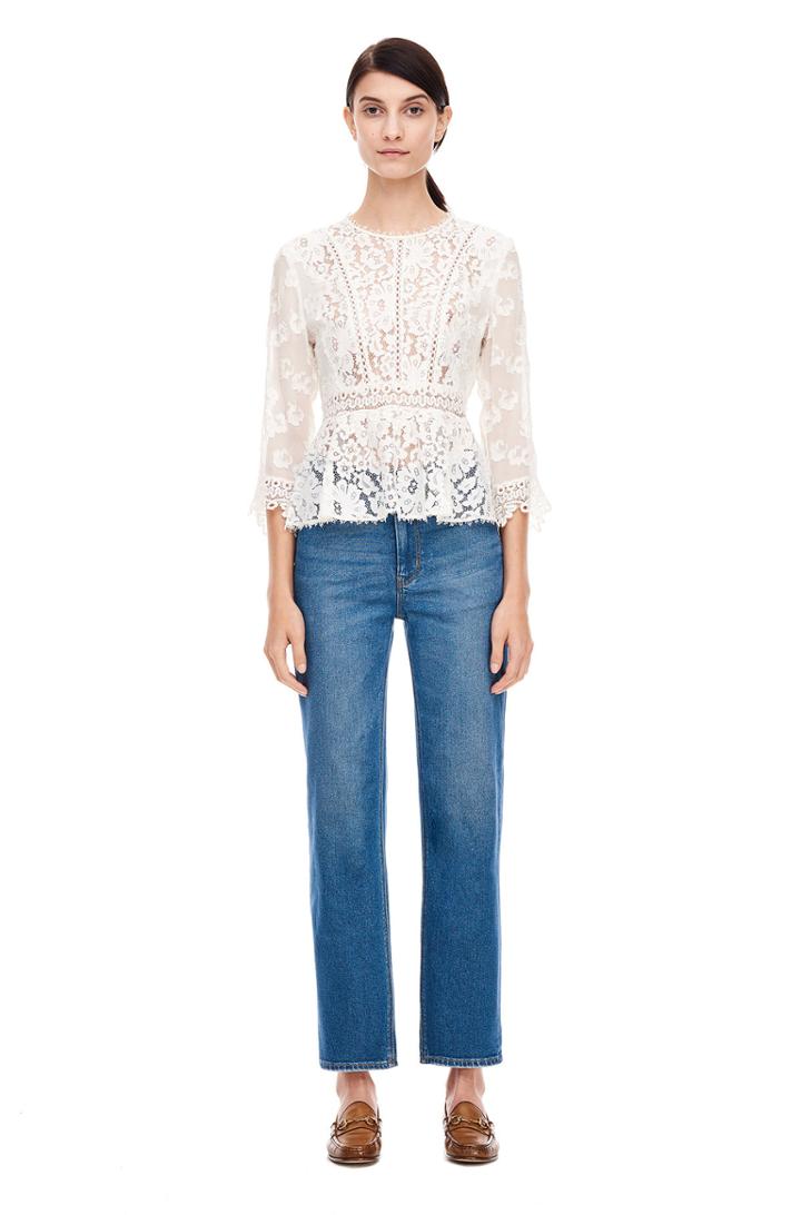 Rebecca Taylor Lace Mix Top