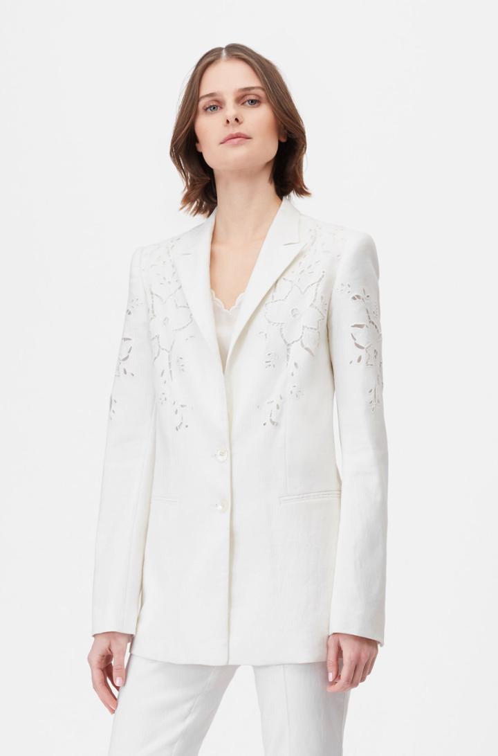 Rebecca Taylor Rebecca Taylor Tailored Eyelet Embroidered Jacket