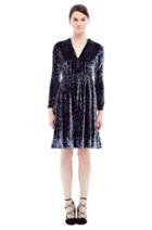 Rebecca Taylor Rebecca Taylor Velvet Liane Floral Dress 12 Navy Combo