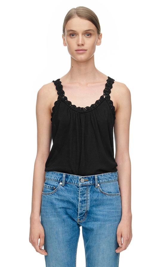 Rebecca Taylor Rebecca Taylor Jersey Crochet Tank