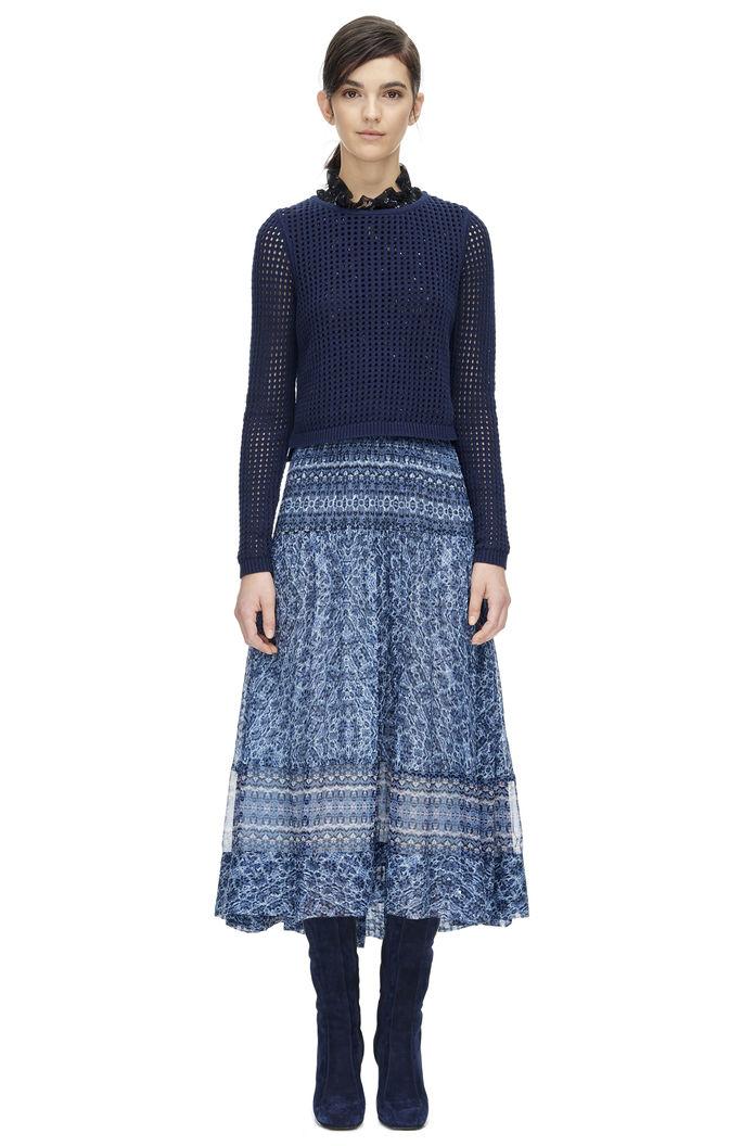 Rebecca Taylor Rebecca Taylor Tangier Paisley Mix Skirt 4 Blue Smoke