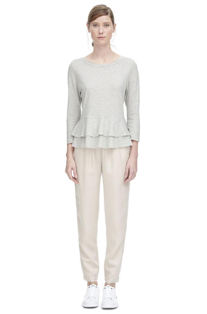 Rebecca Taylor Rebecca Taylor Long Sleeve Stripe Knit Tee L Light Grey