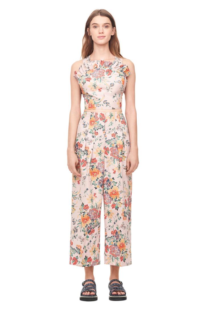 Rebecca Taylor Marlena Floral Linen Pant