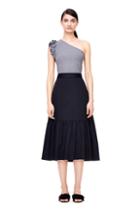 Rebecca Taylor One-shoulder Ribbed Jersey Top
