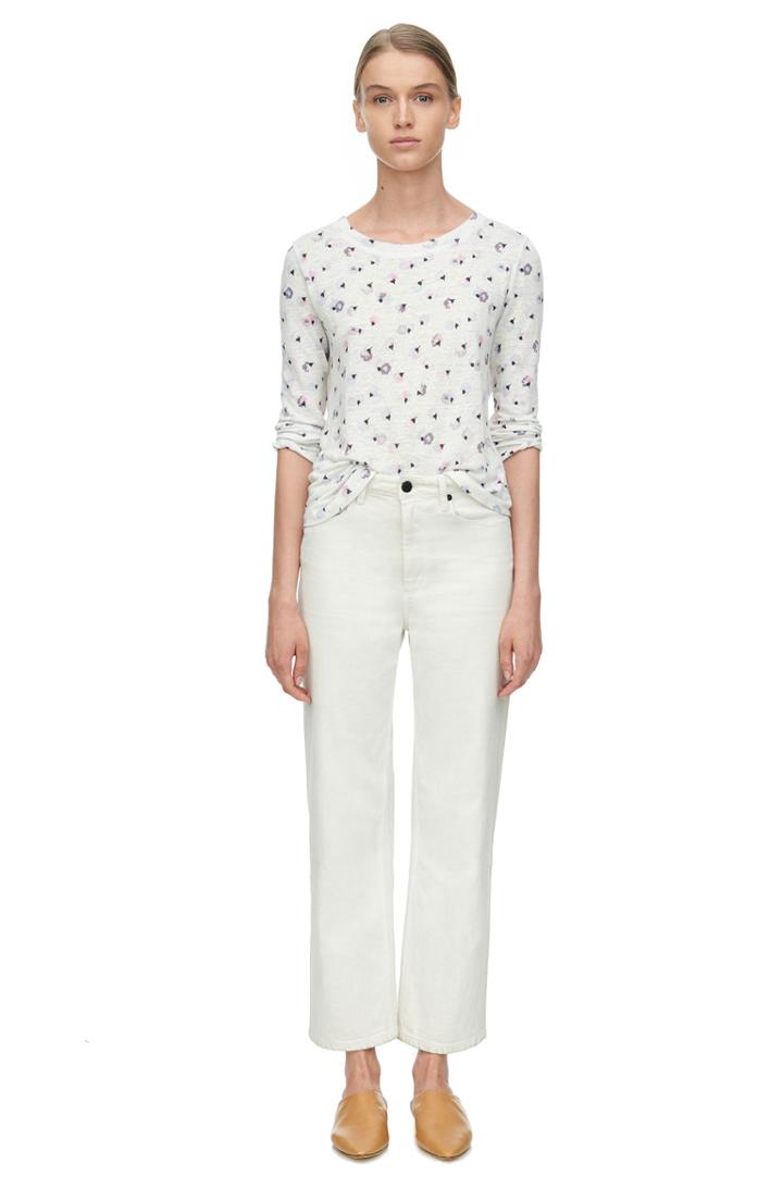 Rebecca Taylor Rebecca Taylor Long Sleeve Sakura Floral Tee S Cream