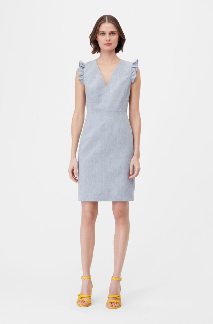 Rebecca Taylor Rebecca Taylor Tailored Sretch Linen Blend Dress