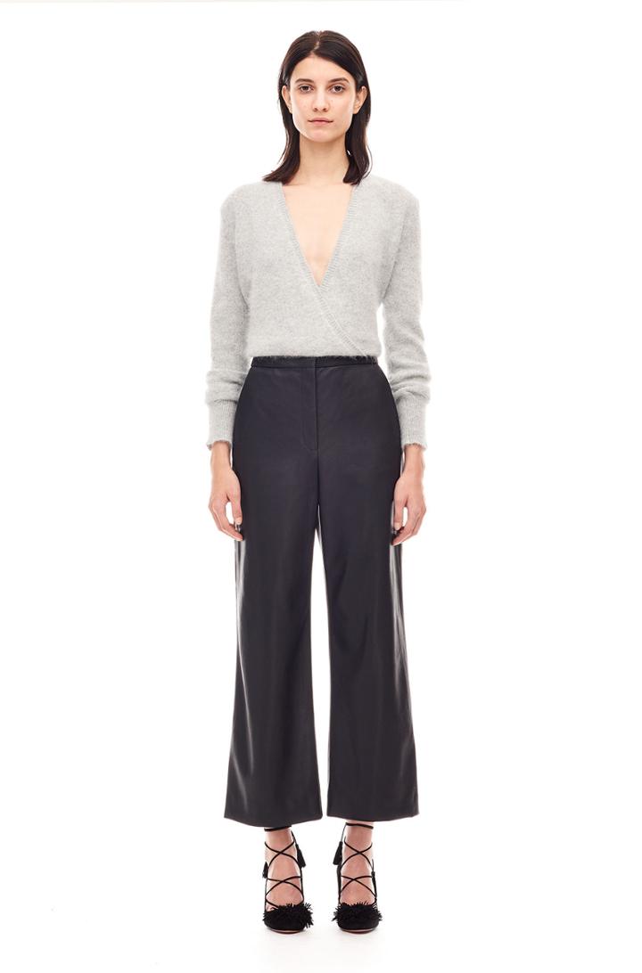 Rebecca Taylor Vegan Leather Cropped Pant