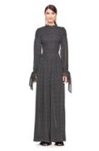 Rebecca Taylor Pebble Print Silk Chiffon Smocked Jumpsuit