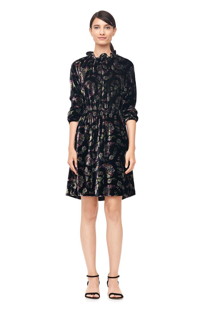 Rebecca Taylor Jewel Paisley Velvet Dress