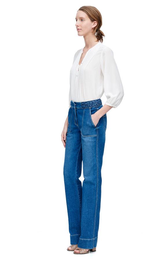 Rebecca Taylor Rebecca Taylor Long Sleeve Solid Silk Top