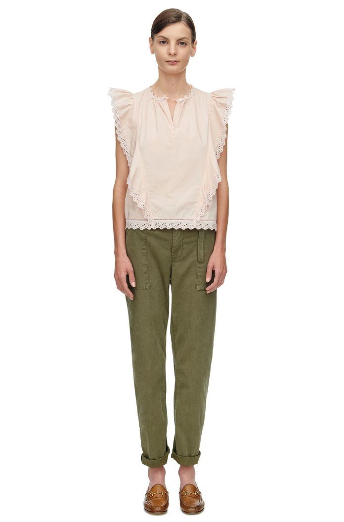 Rebecca Taylor Rebecca Taylor La Vie Poplin Lace Top L Nude