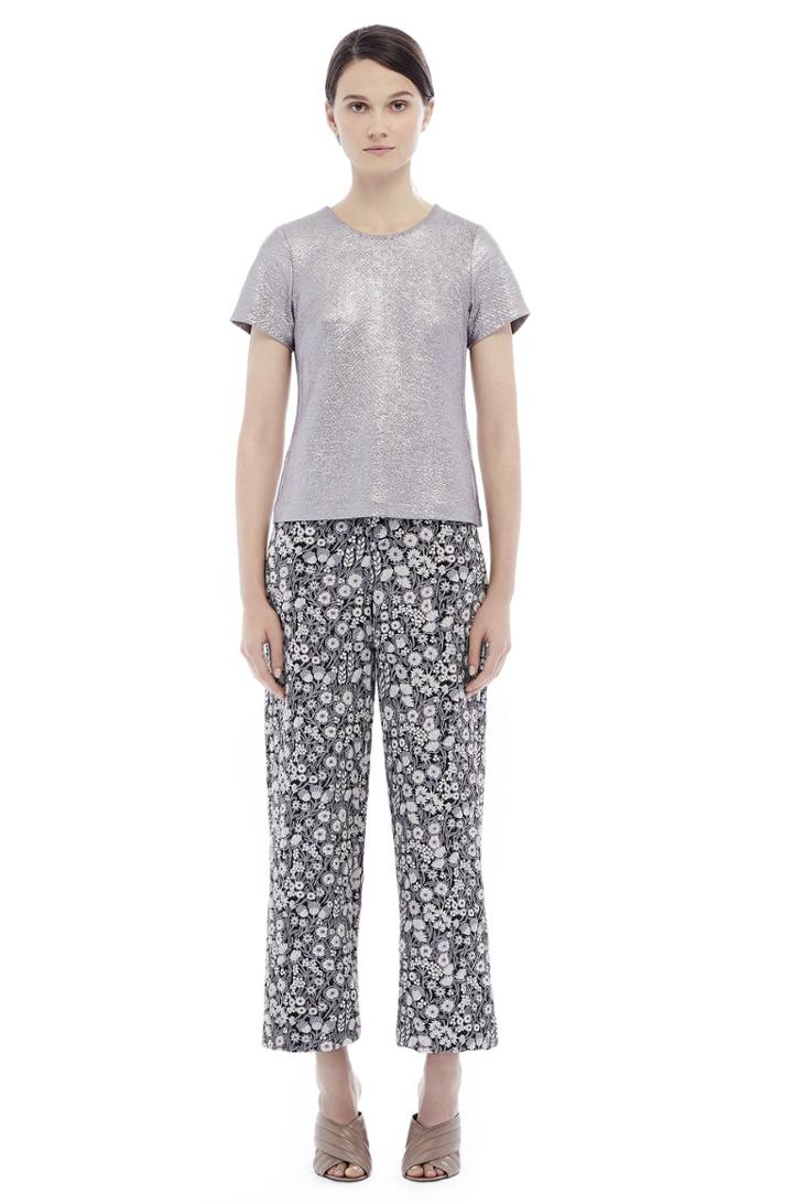 Rebecca Taylor Rebecca Taylor Textured Metallic Tee 2 Gunmetal