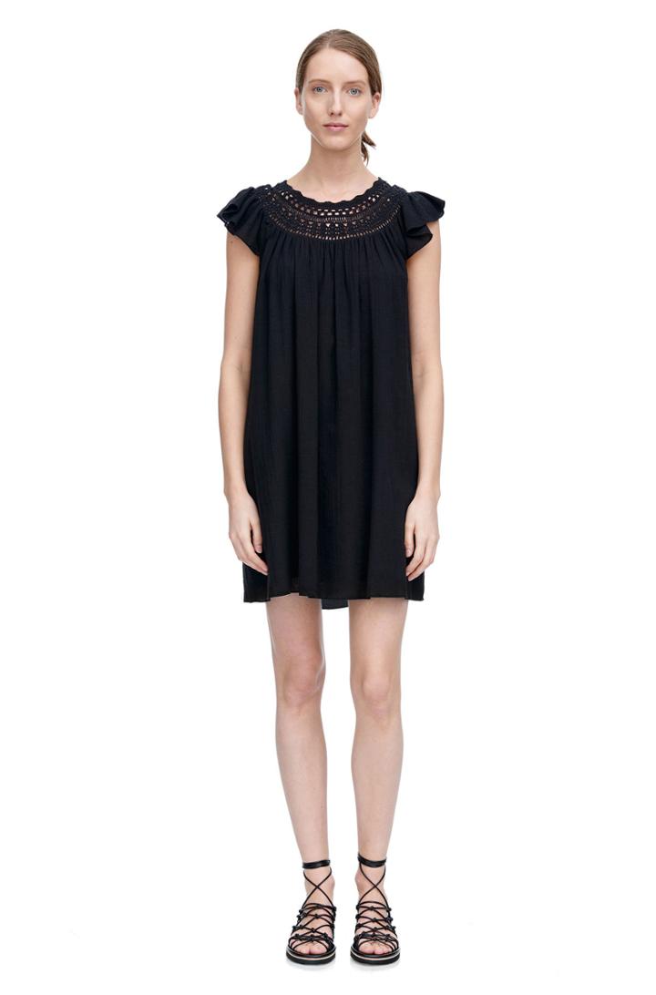 Rebecca Taylor Rebecca Taylor Textured Gauze Dress 0 Black