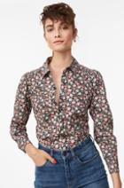 Rebecca Taylor La Vie Ariane Rose Mini Poplin Top