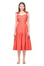 Rebecca Taylor Crisp Cotton Cut-out Midi Dress
