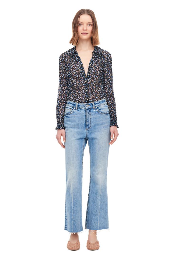 Rebecca Taylor Zelma Floral Clip Top