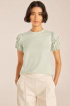 Rebecca Taylor Rebecca Taylor Ruched Puff-sleeve Tee