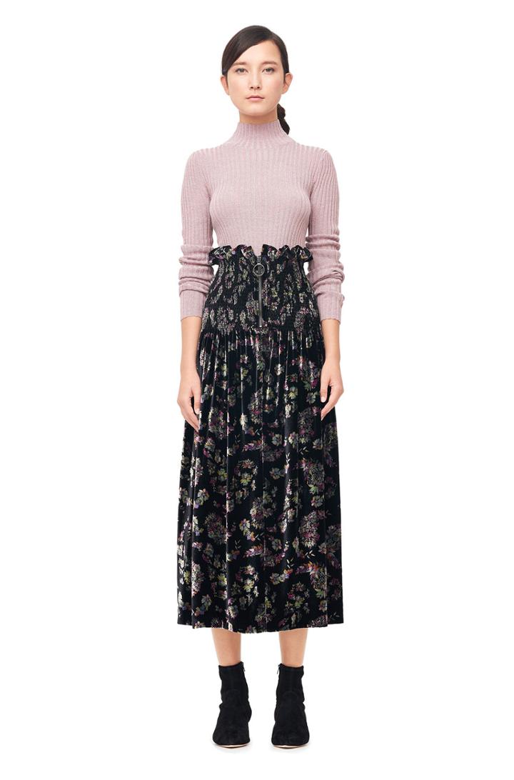 Rebecca Taylor Rebecca Taylor Lurex Rib Turtleneck Pullover