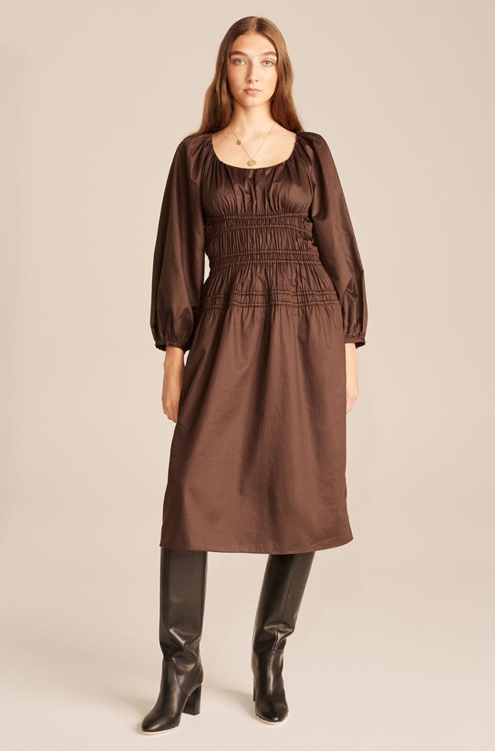 Rebecca Taylor Rebecca Taylor Smocked Blouson-sleeve Dress