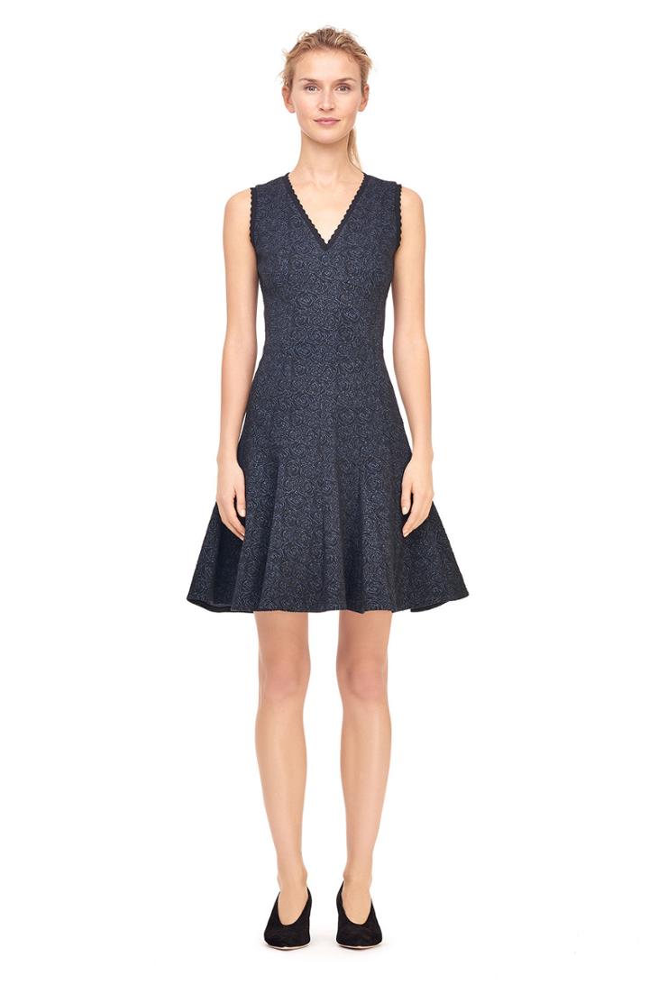 Rebecca Taylor Rose Stretch Jacquard Dress