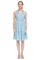 Rebecca Taylor Rebecca Taylor Sleeveless Provence Block Dress 2 Turquoise Combo