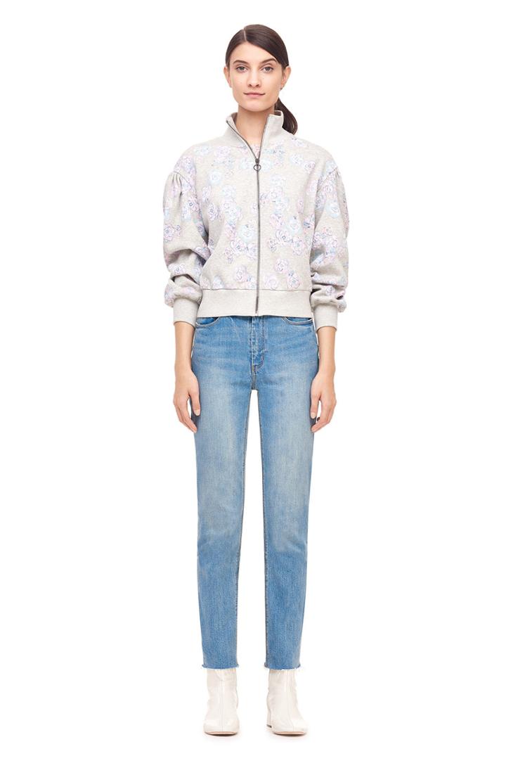 Rebecca Taylor La Vie Fabienne Floral Print Fleece Jacket