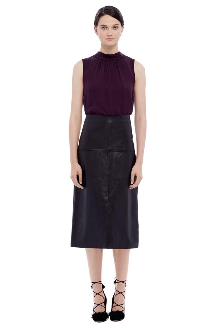 Rebecca Taylor Rebecca Taylor Silk Georgette Mock Neck Top 2 Vamp