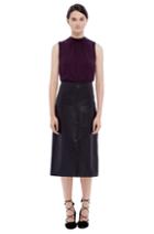 Rebecca Taylor Rebecca Taylor Silk Georgette Mock Neck Top 2 Vamp