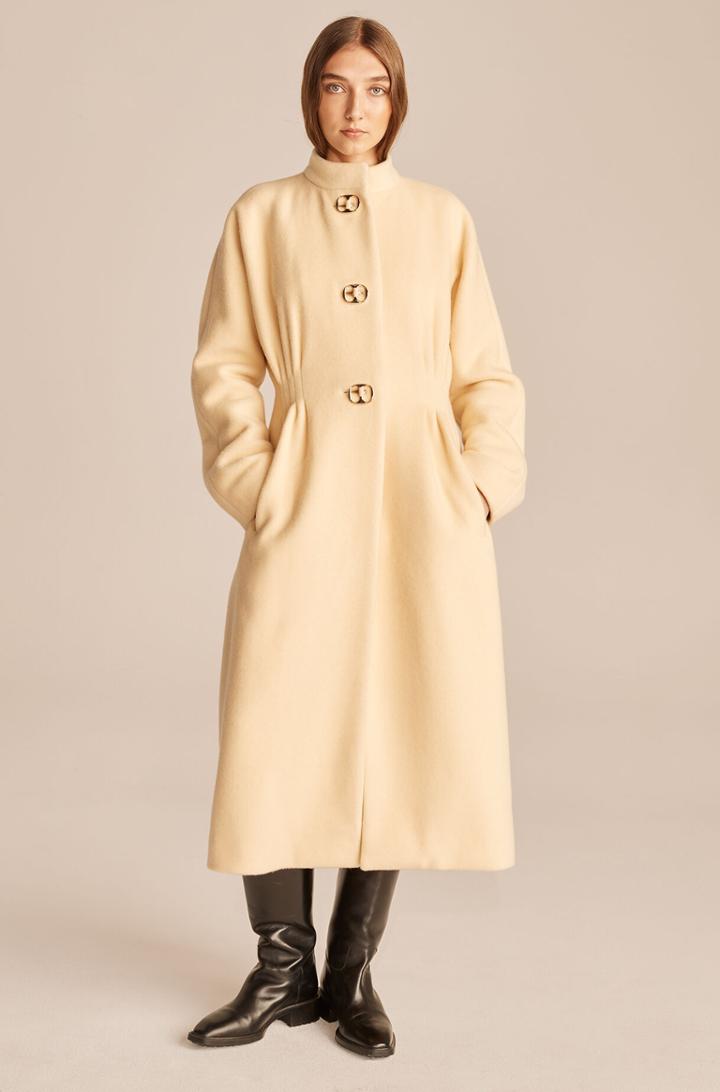 Rebecca Taylor Rebecca Taylor Brushed Wool Peplum Coat